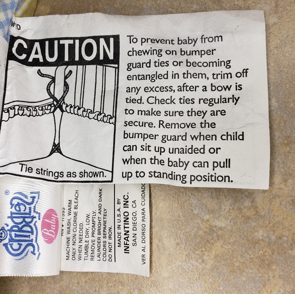 💰SOLD 3/11/22💰🆕️ NEW Vintage Psalm 91:11 Crib Bumper Pad - Picture 7 of 8